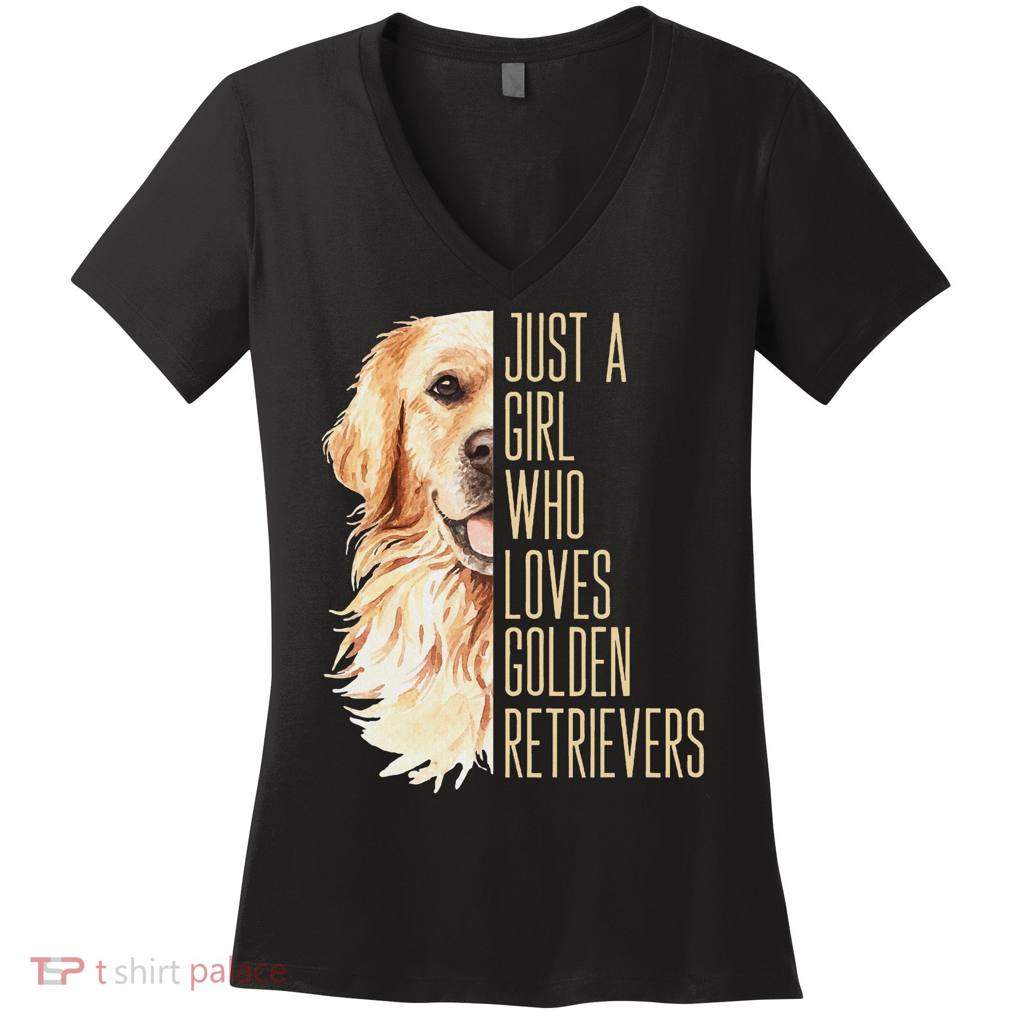 Golden Retriever Lover Design For Dog Enthusiasts Women's V-Neck T-Shirt