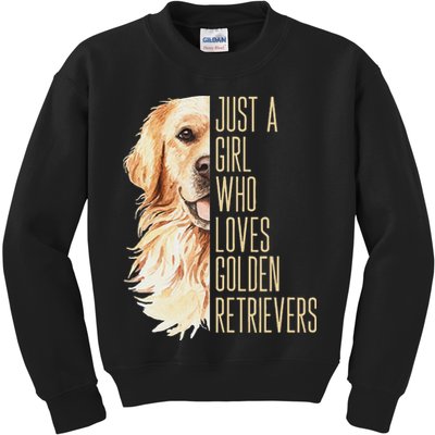 Golden Retriever Lover Design For Dog Enthusiasts Kids Sweatshirt