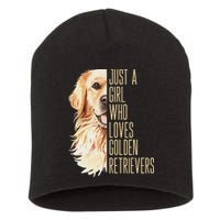 Golden Retriever Lover Design For Dog Enthusiasts Short Acrylic Beanie