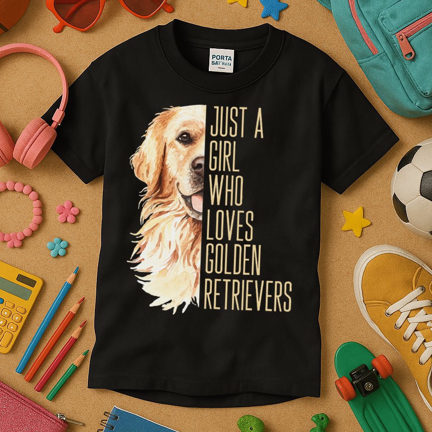 Golden Retriever Lover Design For Dog Enthusiasts Kids T-Shirt