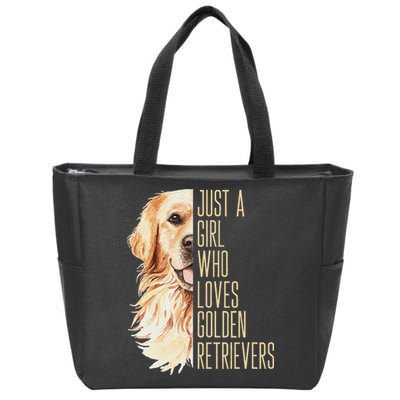 Golden Retriever Lover Design For Dog Enthusiasts Zip Tote Bag