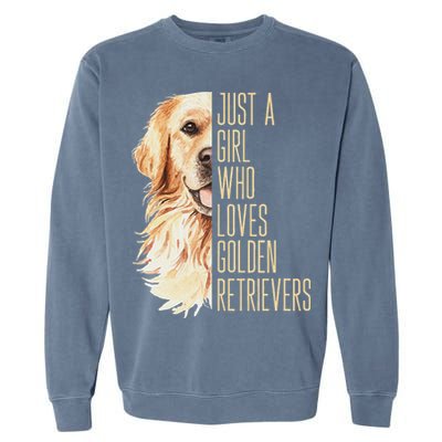 Golden Retriever Lover Design For Dog Enthusiasts Garment-Dyed Sweatshirt