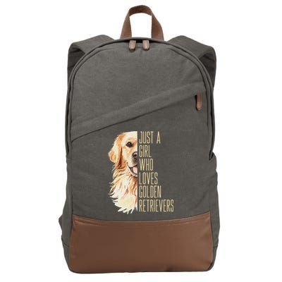 Golden Retriever Lover Design For Dog Enthusiasts Cotton Canvas Backpack