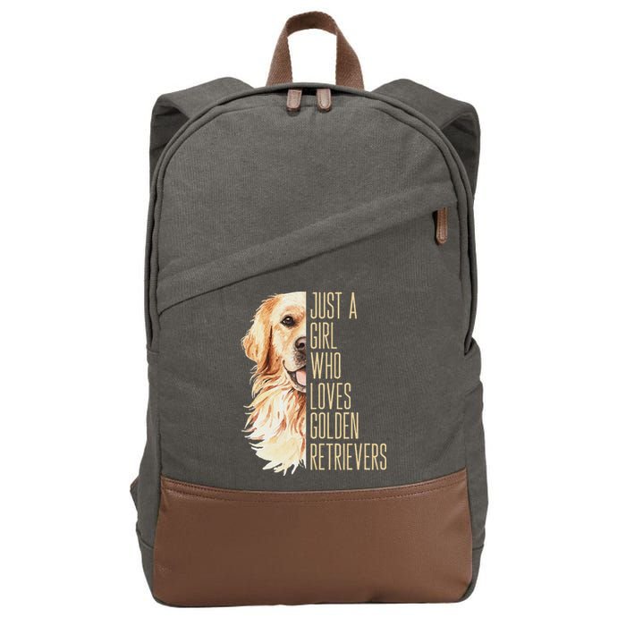 Golden Retriever Lover Design For Dog Enthusiasts Cotton Canvas Backpack