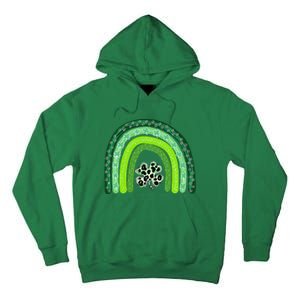 Green Rainbow Leopard Lucky Shamrock Irish St Patricks Day Tall Hoodie