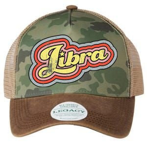 Groovy Retro Libra Zodiac Scales September October Birthday Legacy Tie Dye Trucker Hat