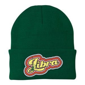 Groovy Retro Libra Zodiac Scales September October Birthday Knit Cap Winter Beanie