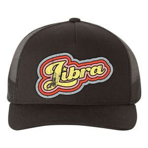 Groovy Retro Libra Zodiac Scales September October Birthday Yupoong Adult 5-Panel Trucker Hat