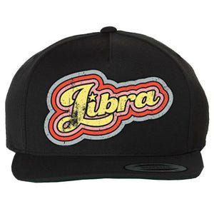 Groovy Retro Libra Zodiac Scales September October Birthday Wool Snapback Cap