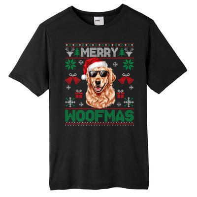 Golden Retrievers Merry Christmas Woofmas Dog Lover Mom Dad Tall Fusion ChromaSoft Performance T-Shirt