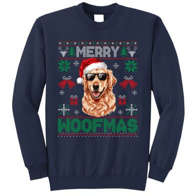 Golden Retrievers Merry Christmas Woofmas Dog Lover Mom Dad Sweatshirt