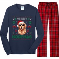 Golden Retrievers Merry Christmas Woofmas Dog Lover Mom Dad Long Sleeve Pajama Set