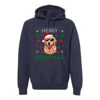 Golden Retrievers Merry Christmas Woofmas Dog Lover Mom Dad Premium Hoodie