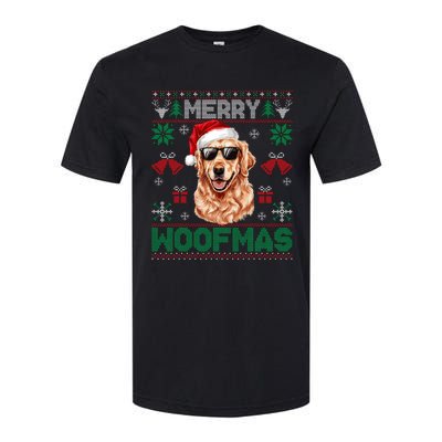 Golden Retrievers Merry Christmas Woofmas Dog Lover Mom Dad Softstyle CVC T-Shirt