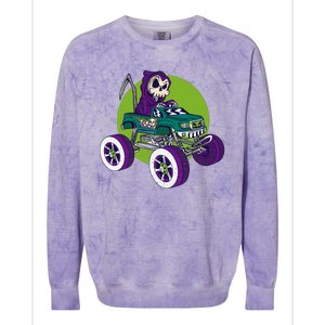 Grim Reaper Monster Truck Colorblast Crewneck Sweatshirt