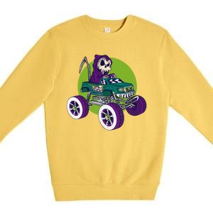 Grim Reaper Monster Truck Premium Crewneck Sweatshirt