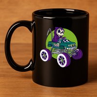 Grim Reaper Monster Truck 11oz C Handle Ceramic Mug