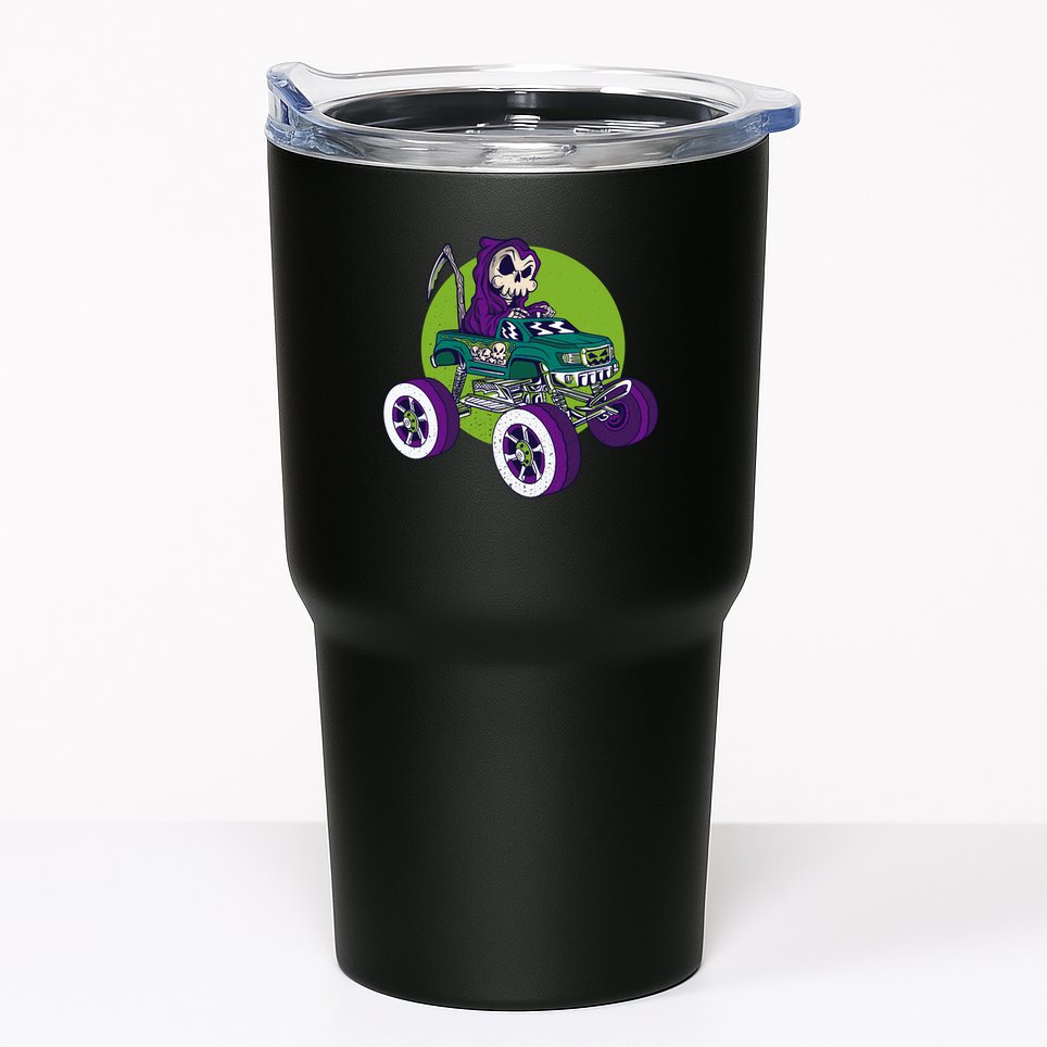 Grim Reaper Monster Truck Tumbler