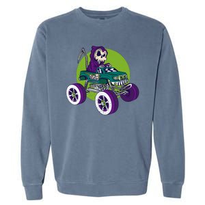 Grim Reaper Monster Truck Garment-Dyed Sweatshirt