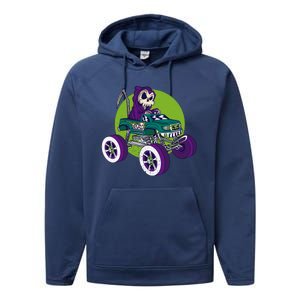 Grim Reaper Monster Truck Performance Fleece Hoodie