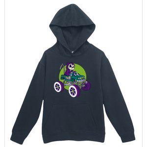 Grim Reaper Monster Truck Urban Pullover Hoodie