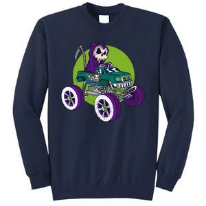 Grim Reaper Monster Truck Tall Sweatshirt