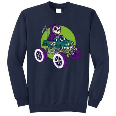 Grim Reaper Monster Truck Tall Sweatshirt