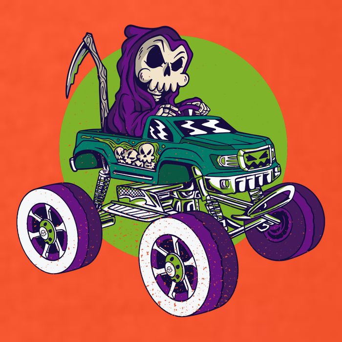 Grim Reaper Monster Truck Button