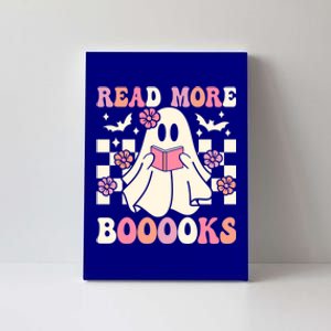 Groovy Read More Books Cute Ghost Boo Funny Halloween Gift Canvas