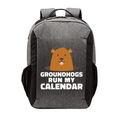 Groundhogs Run My Calendar February Weather Winter Spring Vector Backpack