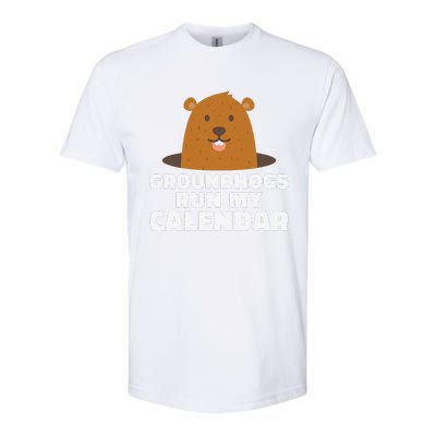 Groundhogs Run My Calendar February Weather Winter Spring Softstyle CVC T-Shirt