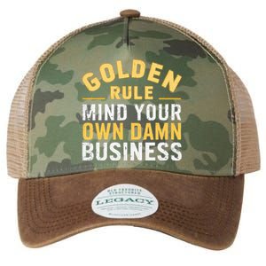 Golden Rule Mind Your Own Damn Business Golden Rule Legacy Tie Dye Trucker Hat