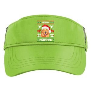 Golden Retriever Merry Woofmas Dog Christmas Adult Drive Performance Visor