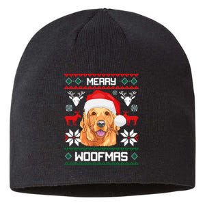 Golden Retriever Merry Woofmas Dog Christmas Sustainable Beanie