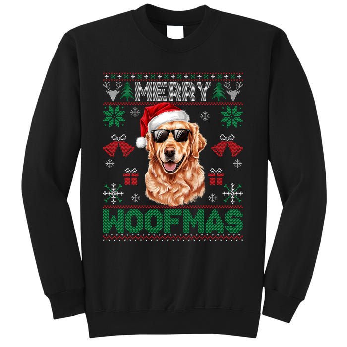 Golden Retrievers Merry Christmas Woofmas Dog Lover Mom Dad Sweatshirt