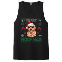 Golden Retrievers Merry Christmas Woofmas Dog Lover Mom Dad PosiCharge Competitor Tank