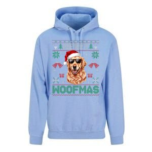 Golden Retrievers Merry Christmas Woofmas Dog Lover Mom Dad Unisex Surf Hoodie