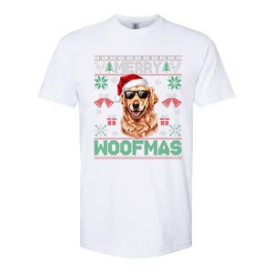 Golden Retrievers Merry Christmas Woofmas Dog Lover Mom Dad Softstyle CVC T-Shirt