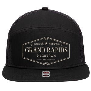 Grand Rapids Michigan Grand Rapids Mi Historic 7 Panel Mesh Trucker Snapback Hat