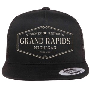 Grand Rapids Michigan Grand Rapids Mi Historic Flat Bill Trucker Hat