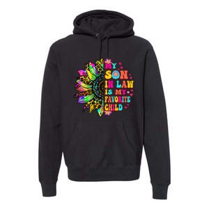 Groovy Retro My Son In Law Is My Favorite Child Mother's Day Premium Hoodie