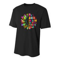 Groovy Retro My Son In Law Is My Favorite Child Mother's Day Youth Performance Sprint T-Shirt