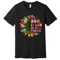 Groovy Retro My Son In Law Is My Favorite Child Mother's Day Premium T-Shirt