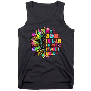 Groovy Retro My Son In Law Is My Favorite Child Mother's Day Tank Top