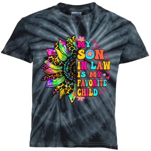 Groovy Retro My Son In Law Is My Favorite Child Mother's Day Kids Tie-Dye T-Shirt