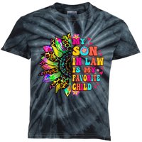 Groovy Retro My Son In Law Is My Favorite Child Mother's Day Kids Tie-Dye T-Shirt