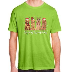 Golden Retriever Merry Woofmas Gift Dog Christmas Gift Adult ChromaSoft Performance T-Shirt