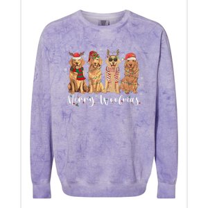 Golden Retriever Merry Woofmas Gift Dog Christmas Gift Colorblast Crewneck Sweatshirt