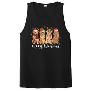 Golden Retriever Merry Woofmas Gift Dog Christmas Gift PosiCharge Competitor Tank