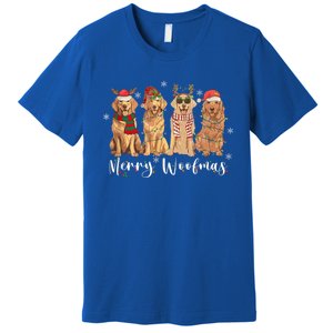 Golden Retriever Merry Woofmas Gift Dog Christmas Gift Premium T-Shirt